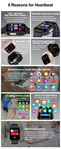 Reloj Inteligente Sourcingark con Pantalla de 1.96 Pulgadas, Batería de 380mAh, Monitor de Actividad Física, Música Interactiva ET570 - Product Image 2