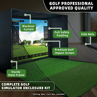 Podiyeen Golf Hitting Net Simulateurs de golf pour la maison avec écran d'impact HD Premium, rembourrage de sécurité complet et rideau occultant
