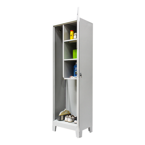 Gabinete moderno de almacenamiento de <span class=keywords><strong>una</strong></span> sola <span class=keywords><strong>puerta</strong></span> para empleados, trapeador, escoba, gabinete de limpieza de escaleras con pies de pie - Product Image 3