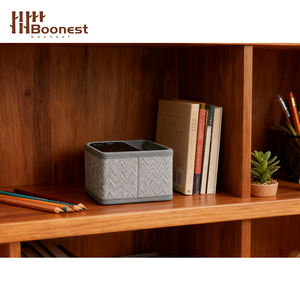 Scatola portaoggetti in tessuto a spina di pesce di alta qualità, direttamente dalla fabbrica Boonest, organizer pieghevole di lusso, struttura robusta - Product Image 5