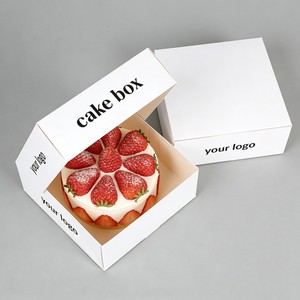 Scatola <span class=keywords><strong>per</strong></span> Torte Riciclabile Personalizzata in Cartone <span class=keywords><strong>per</strong></span> <span class=keywords><strong>Alimenti</strong></span>, Confezione <span class=keywords><strong>per</strong></span> Dolci e Dessert, Scatola Pieghevole Monopezzo Fustellata <span class=keywords><strong>per</strong></span> Asporto Torte - Product Image 5