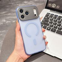 Luxe verborgen gaasstructuur magnetische hoes compatibel met iPhone 18 17 Pro Max metalen camera frame cover
