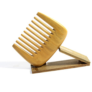 Green Sandalwood Wooden <b>Comb</b> <b>Wide</b> Tooth Large Size For Home Use Massage Hair Care - Product Image 4