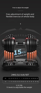 Bộ tạ tay nhựa có thể điều chỉnh trọng lượng 24kg 40kg, in logo tùy chỉnh, dùng cho tập thể hình tại nhà - Product Image 6