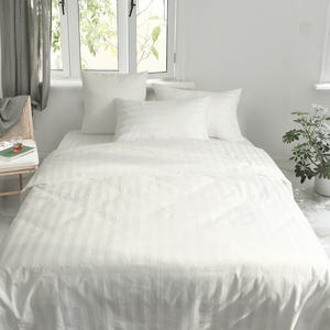 Bộ Ga Giường Khách Sạn Chuyên Nghiệp Bộ Ga Trải Giường <span class=keywords><strong>300</strong></span> 400 Bộ Ga Trải Giường Sọc Cotton 100% - Product Image 4