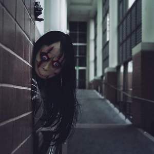 หน้ากากปีศาจพร้อมผมยาวสำหรับตกแต่งงานปาร์ตี้คอสเพลย์ฮาโลวีนน่ากลัว - Product Image 5