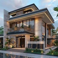 Maisons préfabriquées de luxe modernes à ossature légère en acier, résistantes aux ouragans, clés en main, avec kits de construction pour l'Australie et la Nouvelle-Zélande