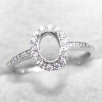 Sterling Silber 5*7/6*8/7*9/8*10/9*11/10*12mm Halbmontierter Ringrahmen Leere Fassung S925 ohne Mittelstein für DIY-Einlage