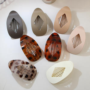 Pinzas de pelo planas para mujer-Pinzas de garra planas mate grandes Clips de garra de sujeción fuerte para mujer - Product Image 2