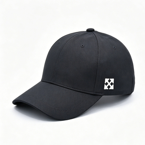 Casquette de baseball noire unisexe en coton à séchage rapide, ajustable, avec logo latéral à œillets, en toile, pour le sport, le golf et la course à pied - Product Image 4