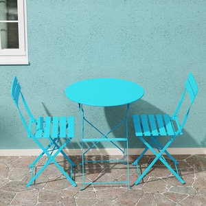 Ensemble de tables et chaises pliantes pour patio extérieur, idéal pour la maison, le jardin, le balcon, les salons de thé, les cafés et les zones de loisirs. - Product Image 5