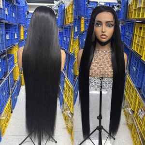 Cheveux vietnamiens bruts Super Double Drawn Bone Straight Lace Front Perruques Haute Qualité Single Drawn Perruques de Cheveux Humains pour les Femmes Noires - Product Image 3