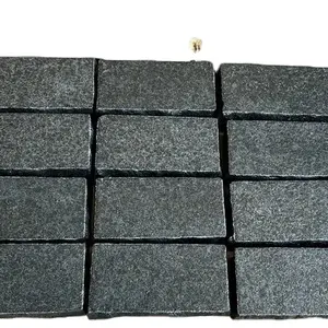 Tự nhiên g684 Đen basalt cobbles Granite Cubes đá cuội đường lái xe lát đá