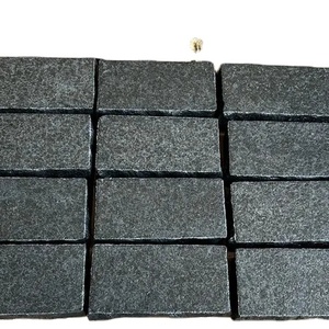 Tự nhiên màu đen basalt đá cuội Granite Cubes cho đường lái xe lát đá sinh thái thân thiện và bền - Product Image 1