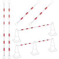 Barrière de sécurité routière rétractable en PVC de haute qualité avec cône et tige de connexion, réfléchissante pour le contrôle du trafic