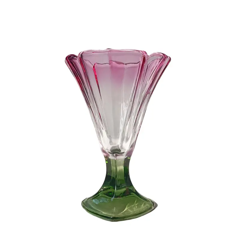 UCHOME French medieval cup colorful tulip glass water cup creative cocktail beer glass