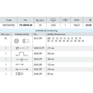 Juego de enchufes HEYCO 75-0010-M, 24 piezas, 1/2" - Product Image 2