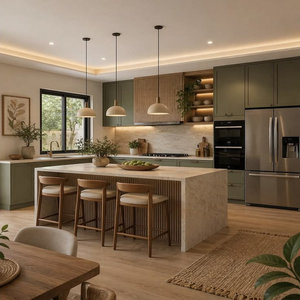 Set di Mobili da Cucina Moderni su Misura YALIG ODM con Scaffalature Aperte per Ristrutturazione Casa - Product Image 4
