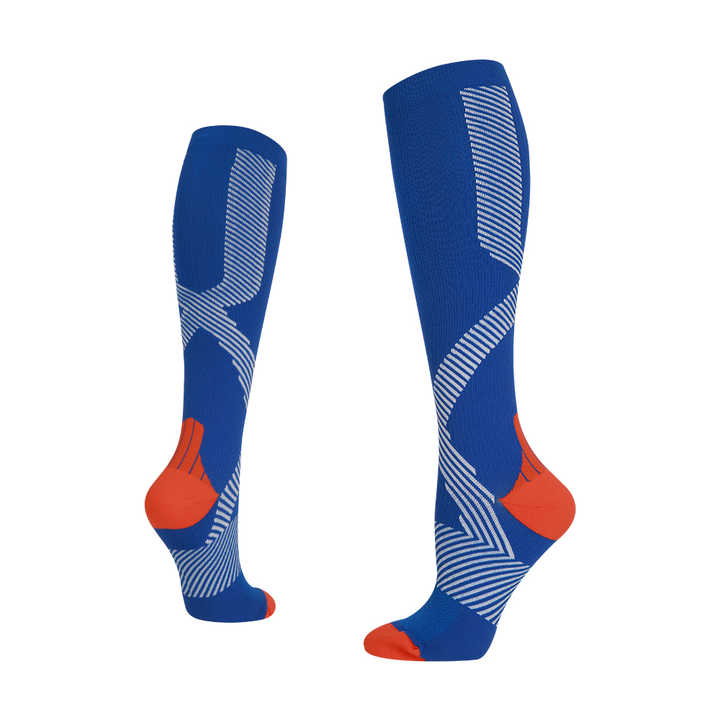 Fashion Design Men & Women's 4-Color Compression Socks for Outdoor Running & Riding Bottom Logo for Spring Marathons