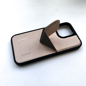 Funda de teléfono de cuero con diseño de caviar elegante con soporte transformado de calidad de lujo para <span class=keywords><strong>xiaomi</strong></span> para iPhone 15 14 13 12 11 - Product Image 3