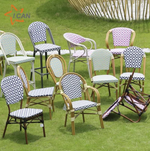 Tabouret haut de jardin tissé <span class=keywords><strong>parisien</strong></span> Salle à manger en plein air Restaurant Meubles Tabouret Chaises de <span class=keywords><strong>bar</strong></span> hautes - Product Image 6