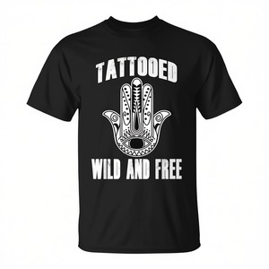 Tattooed Wild And Free Tattooed <b>Colour</b> Rockabilly T-<b>Shirt</b> - Product Image 2