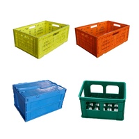 Caisse en plastique agricole pliable et empilable, robuste et personnalisée pour les Restaurants