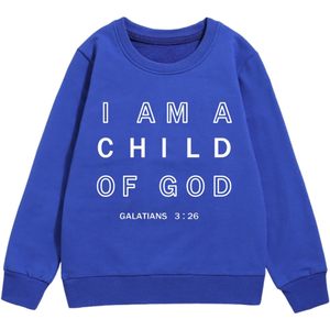 Sudadera FOXA para niños, diseño gráfico cristiano, Soy un hijo de Dios, Galatas 3:26, Sudadera con capucha religiosa para niños, unisex, de algodón - Product Image 1
