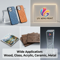 Impresora UV Plana 6090 Pro con 3 Cabezales I1600 I3200, Máquina de Inyección de Tinta Digital para Impresión en Carcasas de Teléfono, Botellas, Acrílico, Vidrio y Cerámica