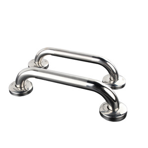 Poignées de porte en acier inoxydable 304, tube rond monté en surface pour porte en bois, barre d'appui pour salle de bain, design minimaliste, facile à installer - Product Image 2