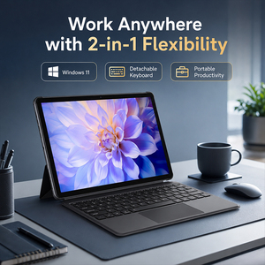 ポータブル2in1 Windows11タブレット 10.1インチ 12+256GB 7.6V 3450mAhバッテリー 2.4G/5G WiFi BT5.0 マイクロ ビジネスタブレットコンピューター - Product Image 1