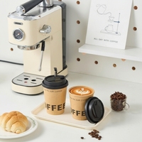 Gobelets en papier kraft brun à double paroi de 90 mm, gobelets à café jetables à fond plat, gobelets à emporter personnalisés