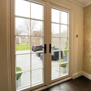 Puerta de Balcón de Estilo Antiguo con Revestimiento de Aluminio y Madera, Vidrio Transparente Resistente al Viento para Correder/Girar, Moderna y Comercial - Product Image 5