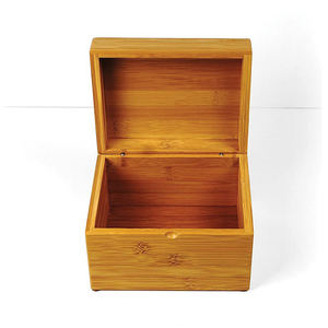 Caja de lata organizadora de tarjetas de recetas rústicas impresas personalizadas de bambú personalizado - Product Image 2
