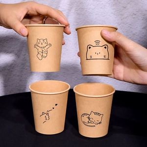 Gobelets en carton à paroi simple personnalisables et durables de 8 oz pour distributeurs automatiques de café chaud, thé, chocolat à emporter - Product Image 5
