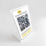 Présentoir de tente de table à code QR 2025