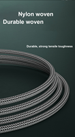 Harga Pabrik Kabel 100W 5A 2 in 3 Nylon Weaving 1.25M Multi-interface Fast Charging untuk Laptop untuk Iphone untuk Samsung