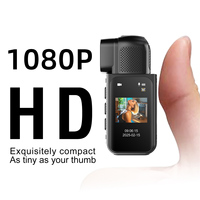 Mini cámara portátil magnética con pulgar con lente giratoria 1080P Cámara corporal Conexión WIFI para grabación de deportes de aventura al aire libre