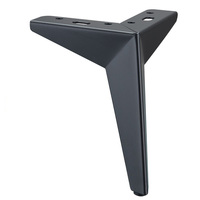 Pieds et supports métalliques triangulaires en forme de losange pour meubles (canapé, armoire, lit) - Vis 10/13/15/17 cm