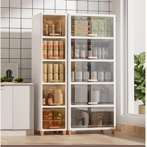 20cm Length Narrow-Space Kitchen <b>Storage</b> <b>Cart</b> 2/3/4/5-Tier Slim Narrow Kitchen Rolling <b>Cart</b> Plastic Eco-Friendly Easy Spice Food - Product Image 3