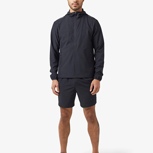 Veste coupe-vent légère à capuche imprimée pour homme, short de survêtement, vêtements de sport, séchage rapide, respirant, pour l'extérieur - Product Image 3