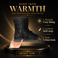 Bottes pour femmes en cuir véritable imperméables avec logo personnalisé, à lacets, chaudes, doublées de fourrure, chaussures d'hiver antidérapantes