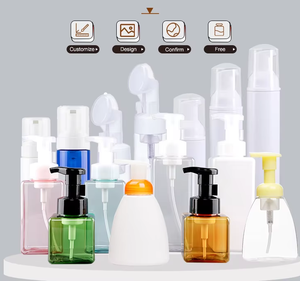 Empty Plastic Foam <b>Pump</b> <b>Bottle</b> 30ml 50ml 60ml 100ml 120 150ml 200ml clear White Blue PET Facial Cleanser Mousse Foam <b>Pump</b> <b>Bottle</b> - Product Image 2