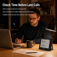 Kylendar Mini Horloge mondiale numérique 4,2 pouces avec calendrier de bureau pour les ventes à l'exportation, affichage des appels multi-fuseaux horaires et des heures des réunions de bureau