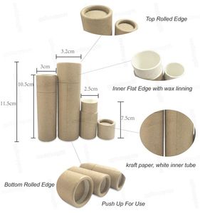 Eco Friendly Kraft Biodegradable <b>Lip</b> <b>Balm</b> Tubes Lipstick Tubes - Product Image 6
