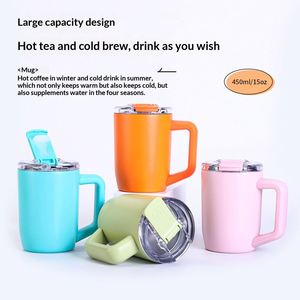 Taza Térmica Portátil de Doble Capa de Acero Inoxidable con Tapa, Mantiene las Bebidas Calientes/Frías Durante 6 Horas - Product Image 3