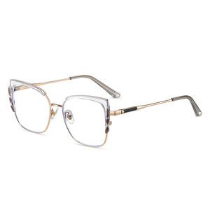 Monture de lunettes carrée en métal 87327TR90, monture intégrale, protection anti-lumière bleue, lunettes unisexes, origine Taizhou - Product Image 1