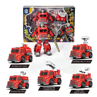 Jouets de la série Robots Transformables Pompiers, Assortiment de 5 styles variés
