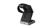 Nouveau design Support de chargeur sans fil magnétique pliable 3 en 1 Support de chargeur rapide 15w avec veilleuse
