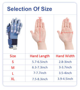 قفازات إعادة تأهيل اليد اليسرى XFT ENMS ضوء LED لإصبع استعادة السكتة الدماغية من أجل استعادة وظيفة اليد - Product Image 6